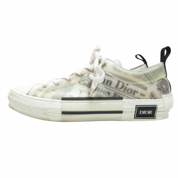 Dior B23 Daniel Arsham ‘Newspaper’ Low-Top Sneakers, Size 38 - Picture 1 of 11
